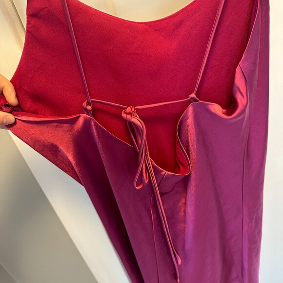 Line & Dot Makena satin dress Large Pink - Picture 5 of 7